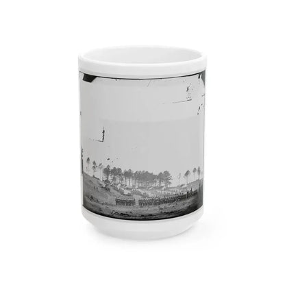 Brandy Station, Virginia. Guard Mount Of 114th Pennsylvania Infantry. 1st Division, 3rd Corps (U.S. Civil War) White Coffee Mug 15oz - Go Mug Yourself