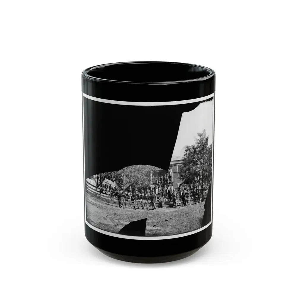 Brandy Station, Virginia. Headquarters, 1st Bridgade Horse Artillery (U.S. Civil War) Black Coffee Mug 15oz - Go Mug Yourself