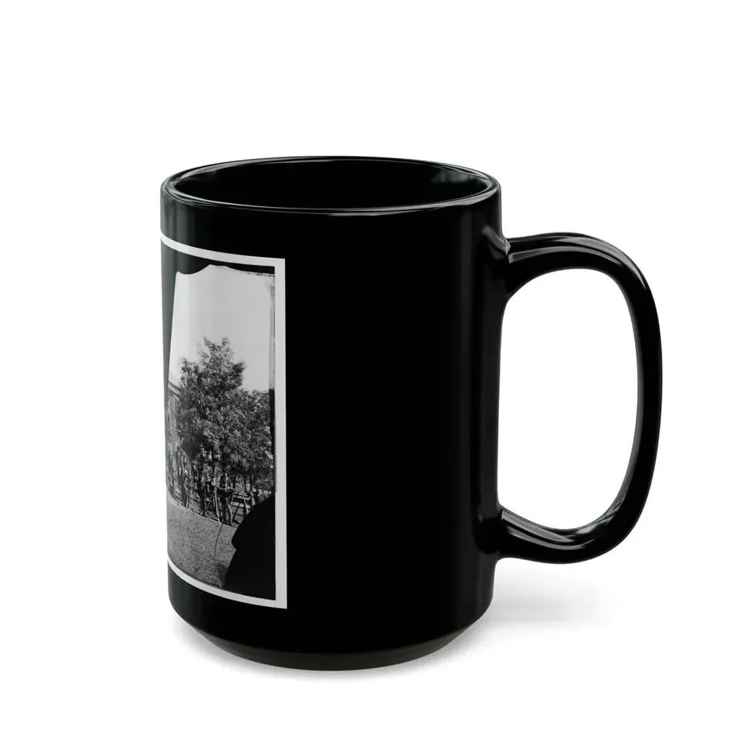 Brandy Station, Virginia. Headquarters, 1st Bridgade Horse Artillery (U.S. Civil War) Black Coffee Mug - Go Mug Yourself