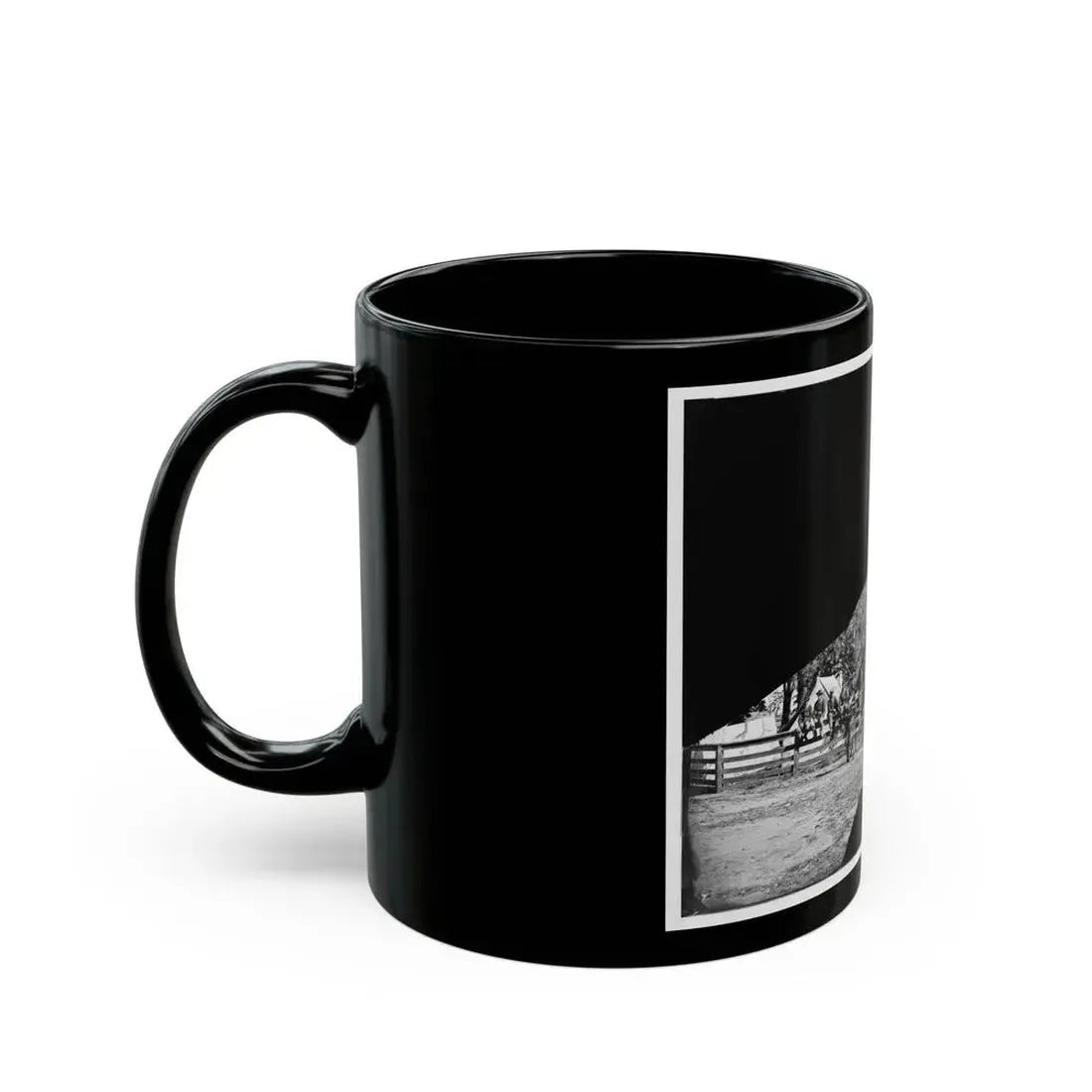 Brandy Station, Virginia. Headquarters, 1st Bridgade Horse Artillery (U.S. Civil War) Black Coffee Mug - Go Mug Yourself