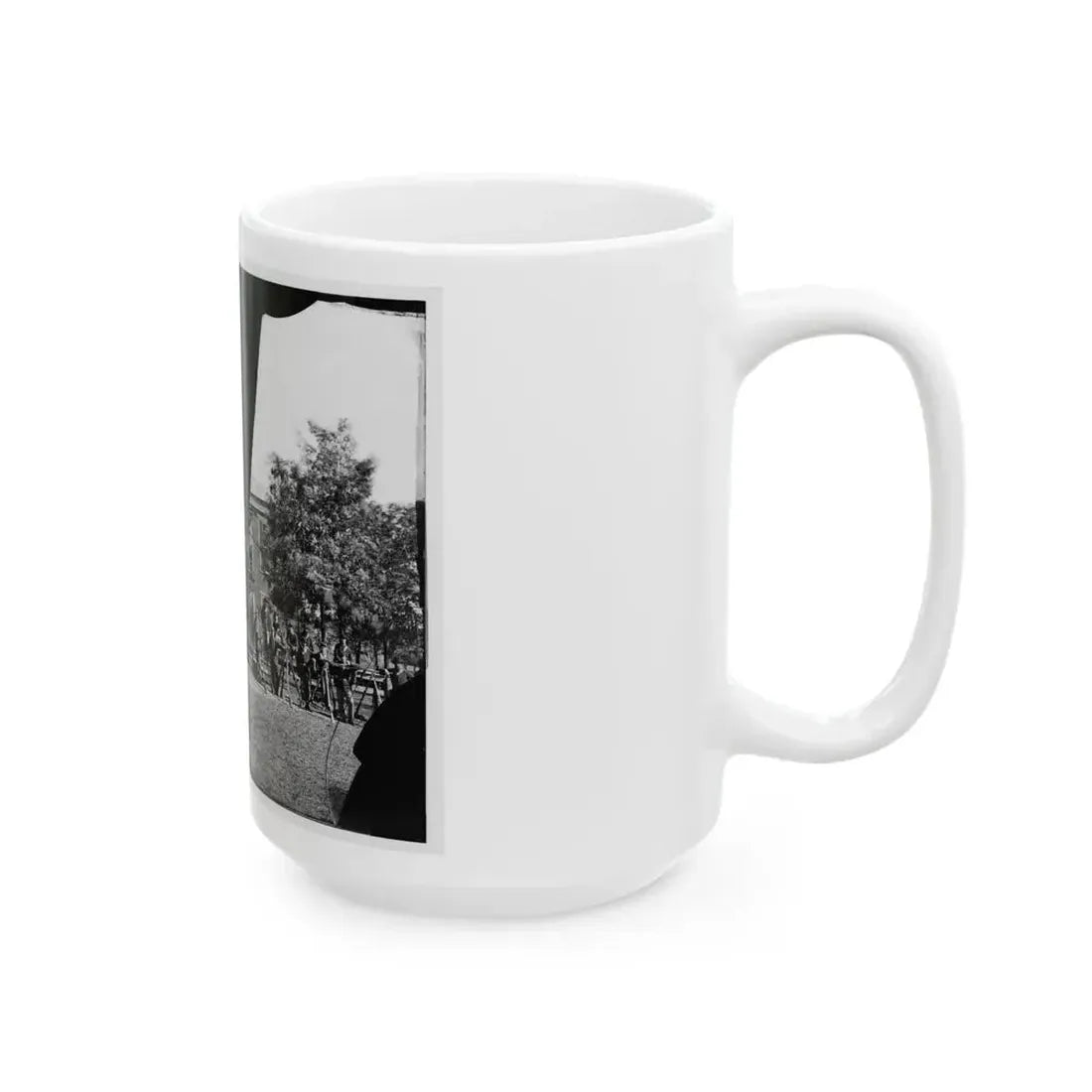 Brandy Station, Virginia. Headquarters, 1st Bridgade Horse Artillery (U.S. Civil War) White Coffee Mug - Go Mug Yourself