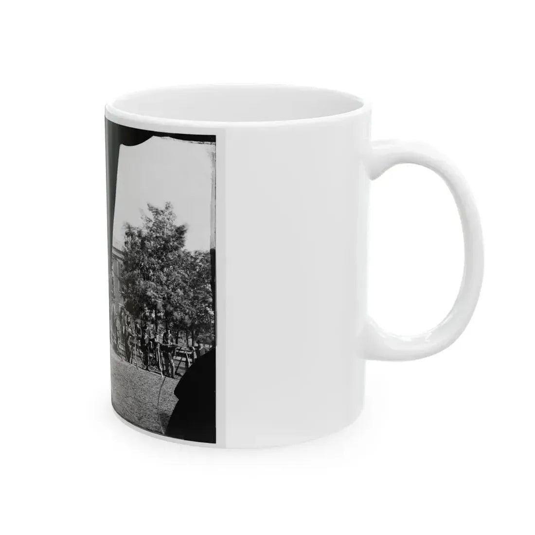Brandy Station, Virginia. Headquarters, 1st Bridgade Horse Artillery (U.S. Civil War) White Coffee Mug - Go Mug Yourself