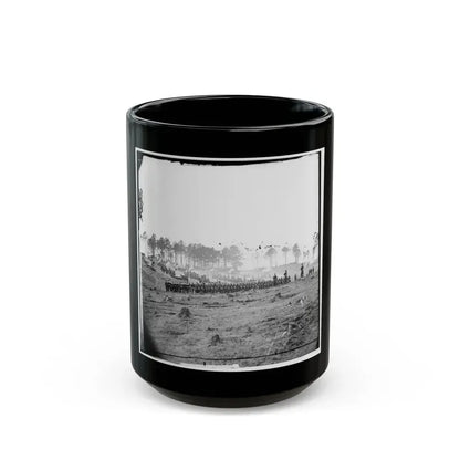 Brandy Station, Virginia. Headquarters, Army Of The Potomac. Company Of Zouaves In Foreground (U.S. Civil War) Black Coffee Mug 15oz - Go Mug Yourself