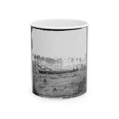 Brandy Station, Virginia. Headquarters, Army Of The Potomac. Company Of Zouaves In Foreground (U.S. Civil War) White Coffee Mug 11oz - Go Mug Yourself