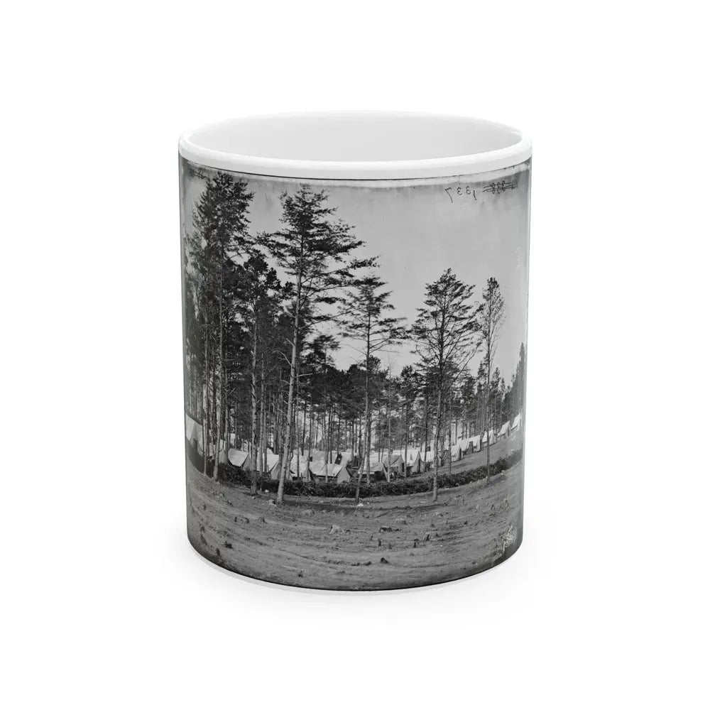 Brandy Station, Virginia. Headquarters, Army Of The Potomac. Eastern Half Of The Camp (U.S. Civil War) White Coffee Mug 11oz - Go Mug Yourself
