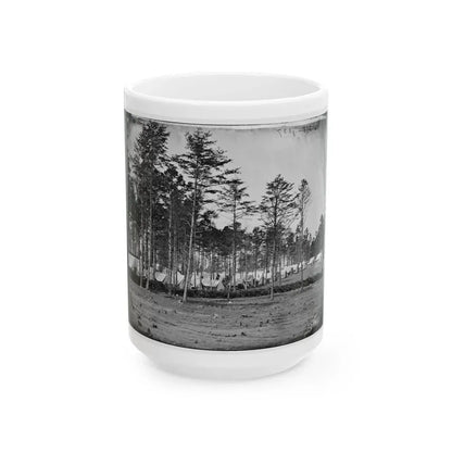 Brandy Station, Virginia. Headquarters, Army Of The Potomac. Eastern Half Of The Camp (U.S. Civil War) White Coffee Mug 15oz - Go Mug Yourself