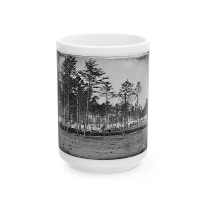 Brandy Station, Virginia. Headquarters, Army Of The Potomac. Eastern Half Of The Camp (U.S. Civil War) White Coffee Mug 15oz - Go Mug Yourself