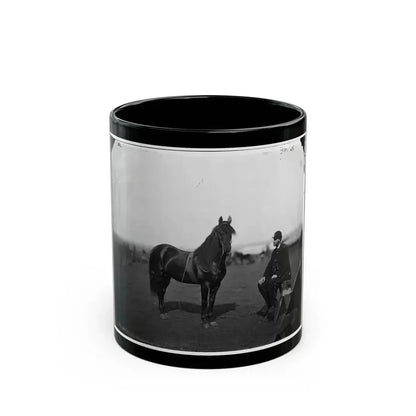 Brandy Station, Virginia. Lt. Chas W. Wolsey With Horse Headquarters Army Of The Potomac (U.S. Civil War) Black Coffee Mug 11oz - Go Mug Yourself