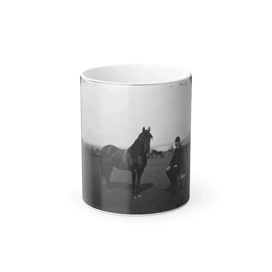 Brandy Station, Virginia. Lt. Chas W. Wolsey With Horse Headquarters Army of the Potomac (U.S. Civil War) Color Changing Coffee Mug 11oz Default Title 11oz - Go Mug Yourself