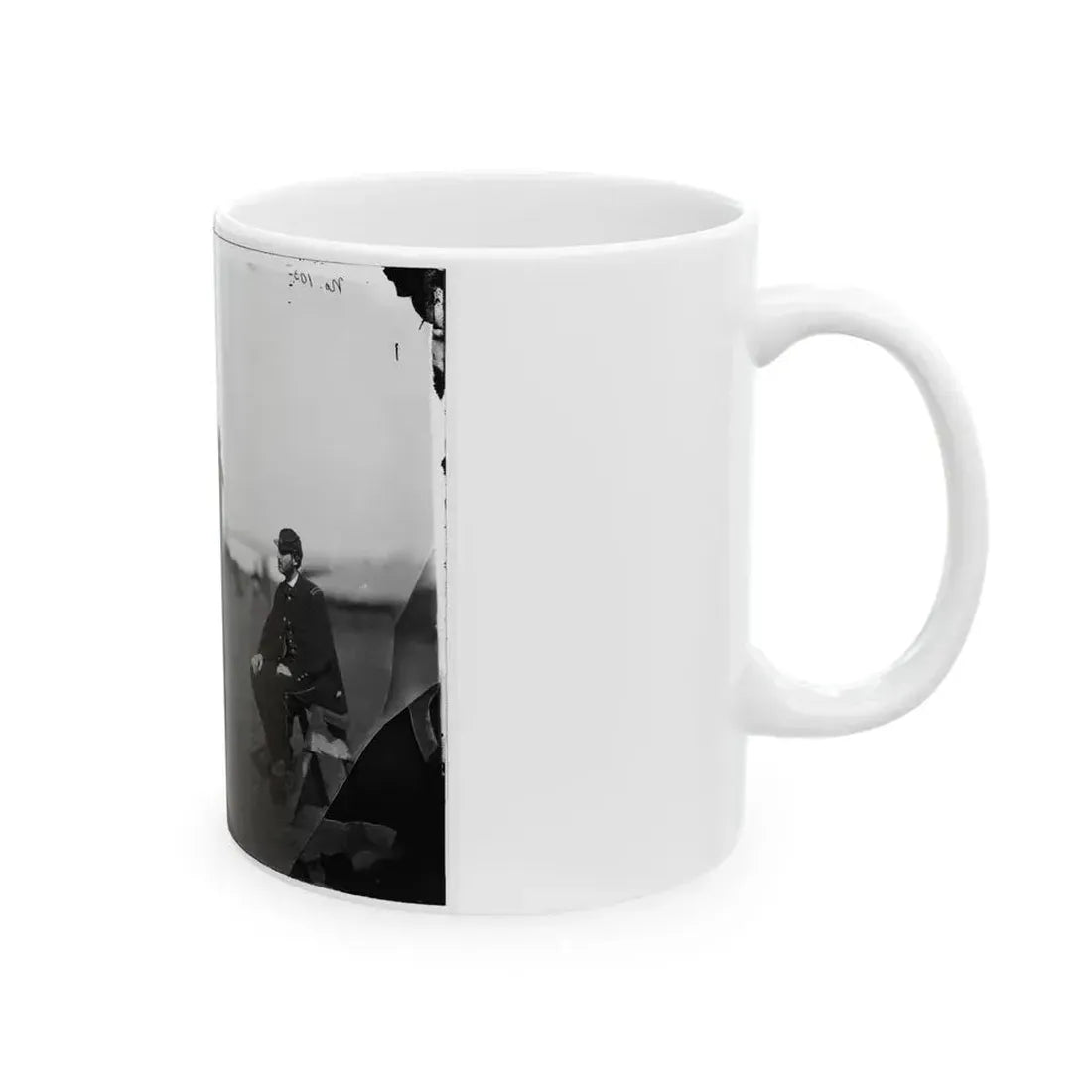 Brandy Station, Virginia. Lt. Chas W. Wolsey With Horse Headquarters Army Of The Potomac (U.S. Civil War) White Coffee Mug - Go Mug Yourself