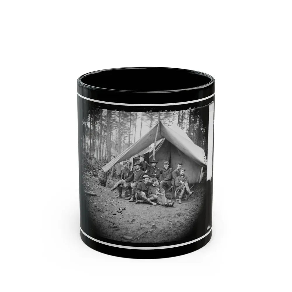 Brandy Station, Virginia. Major William Riddle And Friends. Headquarters, Army Of The Potomac (U.S. Civil War) Black Coffee Mug 11oz - Go Mug Yourself