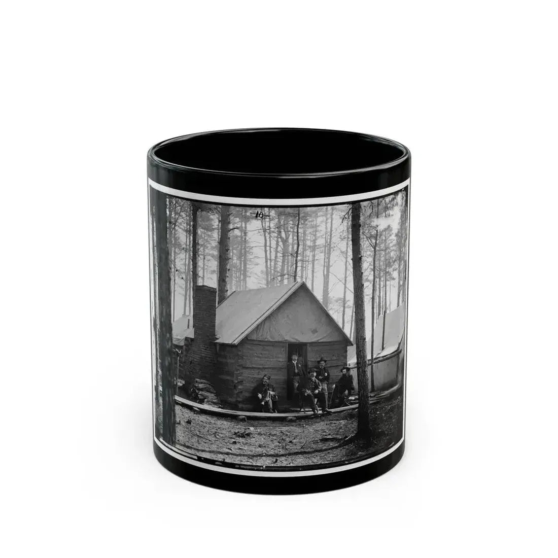 Brandy Station, Virginia. Officer's Winter Quarters Headquarters Army Of The Potomac (U.S. Civil War) Black Coffee Mug 11oz - Go Mug Yourself