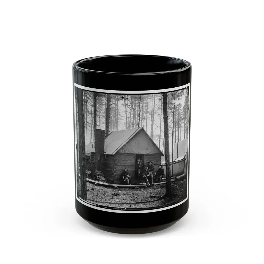 Brandy Station, Virginia. Officer's Winter Quarters Headquarters Army Of The Potomac (U.S. Civil War) Black Coffee Mug 15oz - Go Mug Yourself