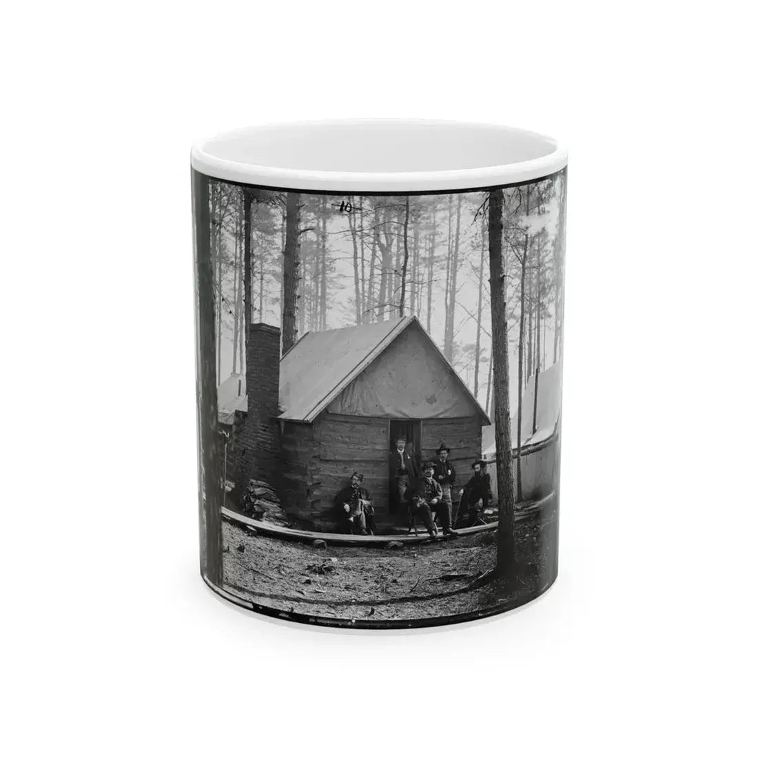 Brandy Station, Virginia. Officer's Winter Quarters Headquarters Army Of The Potomac (U.S. Civil War) White Coffee Mug 11oz - Go Mug Yourself