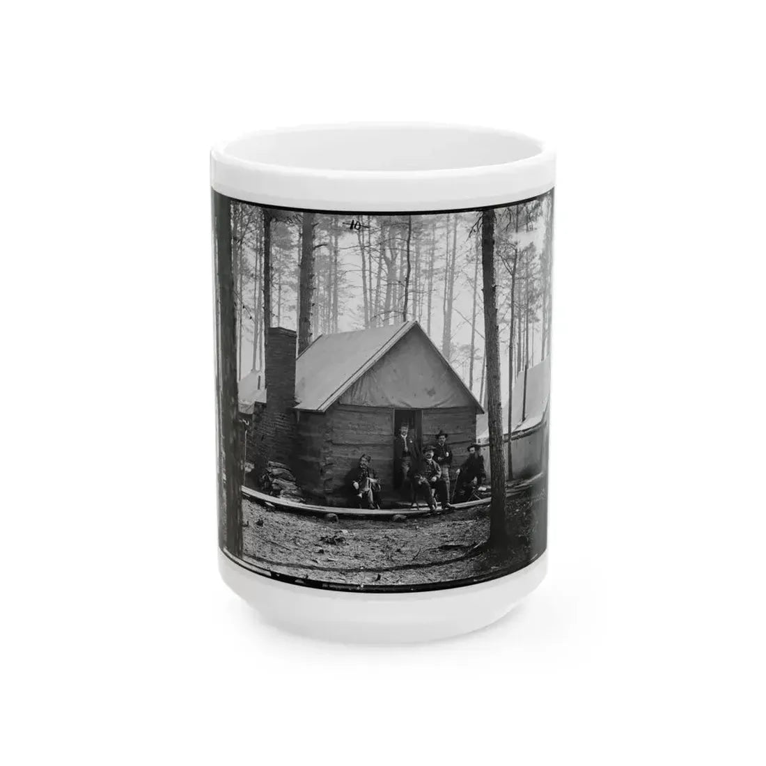 Brandy Station, Virginia. Officer's Winter Quarters Headquarters Army Of The Potomac (U.S. Civil War) White Coffee Mug 15oz - Go Mug Yourself