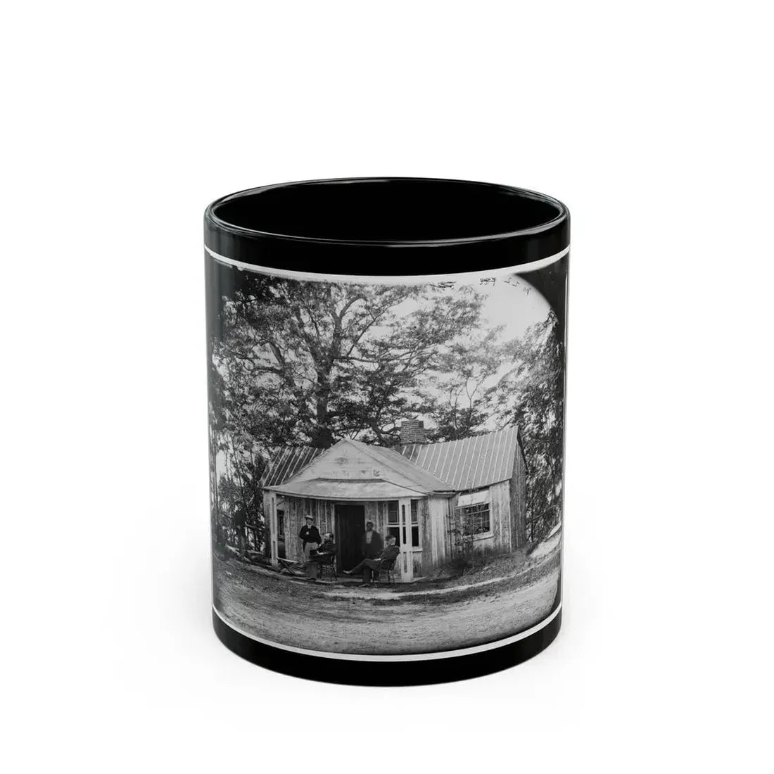 Brandy Station, Virginia . Officers' Quarters (U.S. Civil War) Black Coffee Mug 11oz - Go Mug Yourself