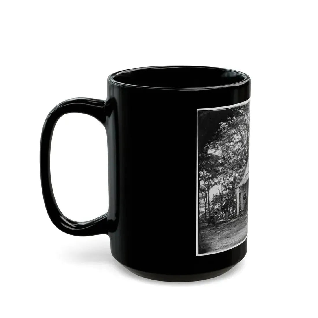 Brandy Station, Virginia . Officers' Quarters (U.S. Civil War) Black Coffee Mug - Go Mug Yourself