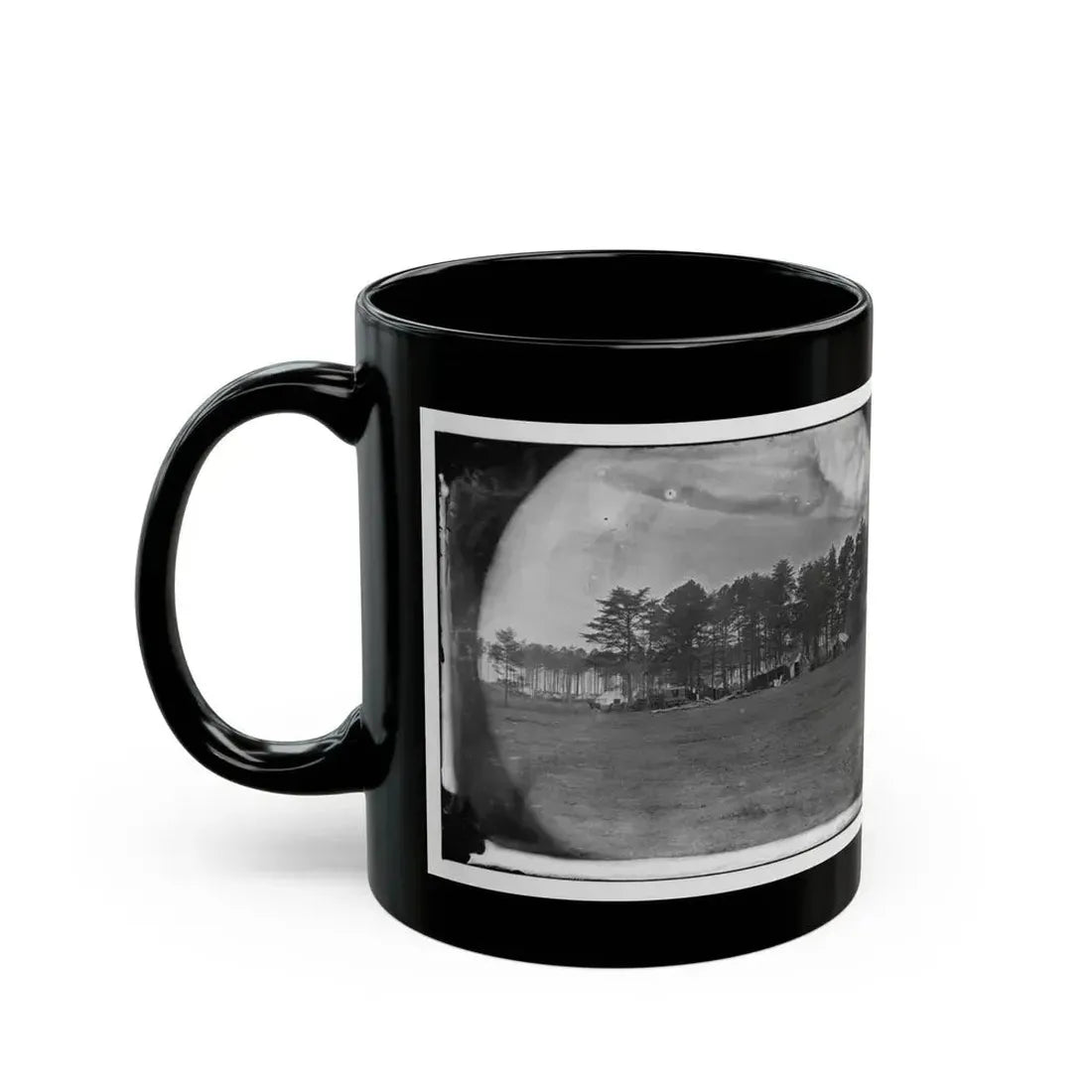 Brandy Station, Virginia. Quarters Of Capt. Clinton, C.S. Of Provost Marshals Department. Headquarters, Army Of The Potomac (U.S. Civil War) Black Coffee Mug - Go Mug Yourself