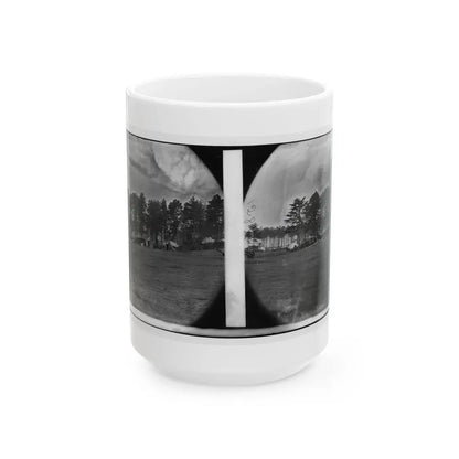 Brandy Station, Virginia. Quarters Of Capt. Clinton, C.S. Of Provost Marshals Department. Headquarters, Army Of The Potomac (U.S. Civil War) White Coffee Mug 15oz - Go Mug Yourself