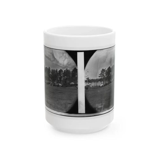 Brandy Station, Virginia. Quarters Of Capt. Clinton, C.S. Of Provost Marshals Department. Headquarters, Army Of The Potomac (U.S. Civil War) White Coffee Mug 15oz - Go Mug Yourself