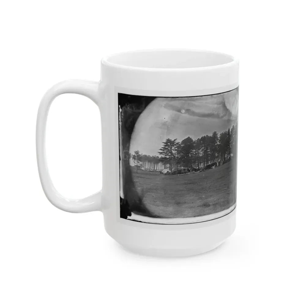 Brandy Station, Virginia. Quarters Of Capt. Clinton, C.S. Of Provost Marshals Department. Headquarters, Army Of The Potomac (U.S. Civil War) White Coffee Mug - Go Mug Yourself