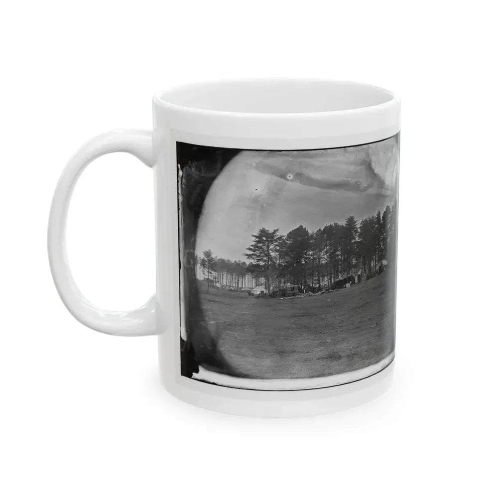 Brandy Station, Virginia. Quarters Of Capt. Clinton, C.S. Of Provost Marshals Department. Headquarters, Army Of The Potomac (U.S. Civil War) White Coffee Mug - Go Mug Yourself