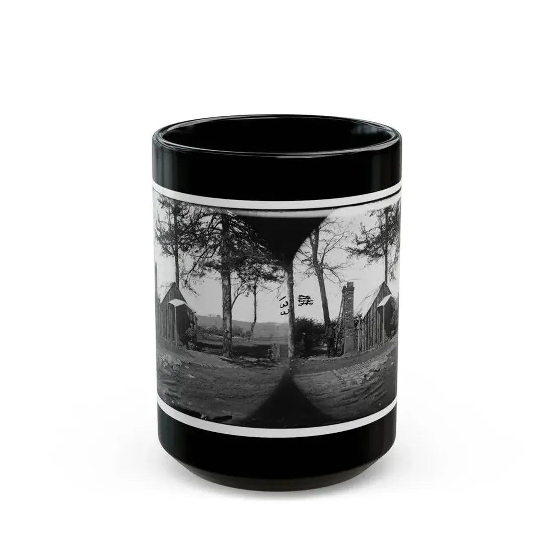 Brandy Station, Virginia. Specimen Of Officers Quarters. Army Of The Potomac (U.S. Civil War) Black Coffee Mug 15oz - Go Mug Yourself