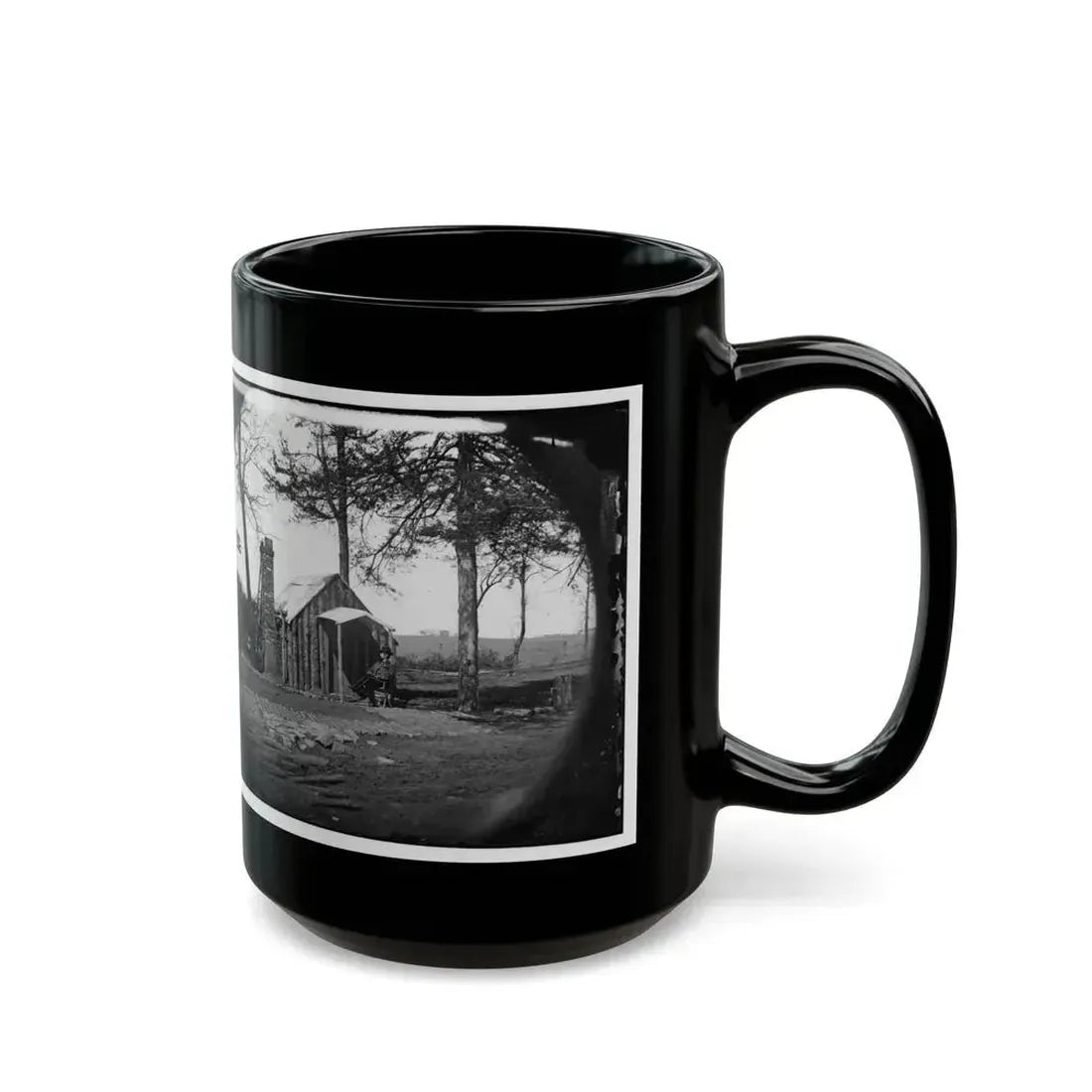 Brandy Station, Virginia. Specimen Of Officers Quarters. Army Of The Potomac (U.S. Civil War) Black Coffee Mug - Go Mug Yourself