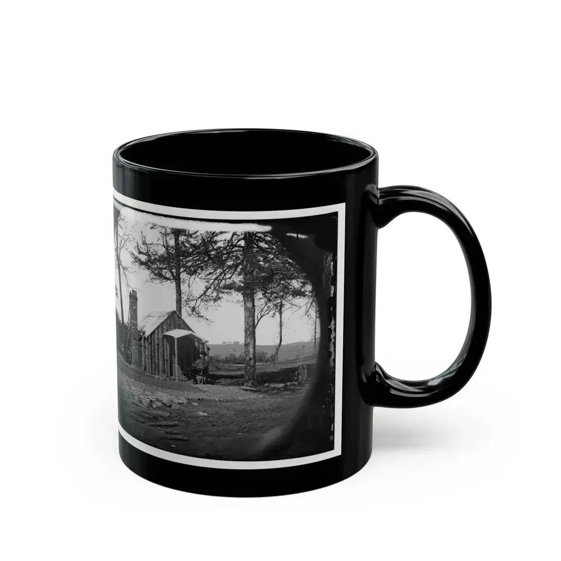 Brandy Station, Virginia. Specimen Of Officers Quarters. Army Of The Potomac (U.S. Civil War) Black Coffee Mug - Go Mug Yourself