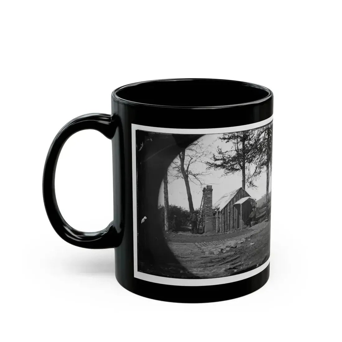 Brandy Station, Virginia. Specimen Of Officers Quarters. Army Of The Potomac (U.S. Civil War) Black Coffee Mug - Go Mug Yourself