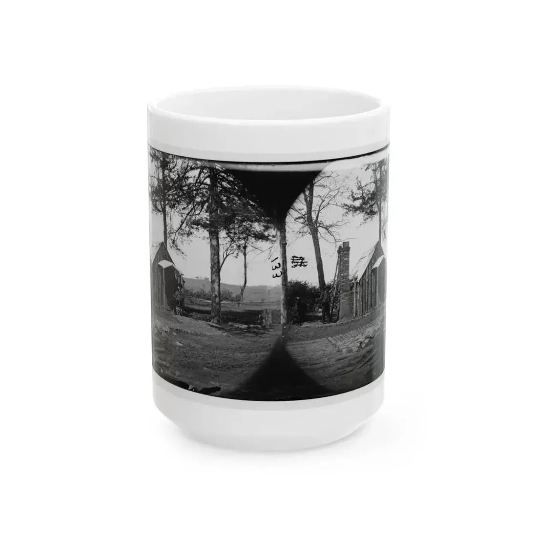 Brandy Station, Virginia. Specimen Of Officers Quarters. Army Of The Potomac (U.S. Civil War) White Coffee Mug 15oz - Go Mug Yourself