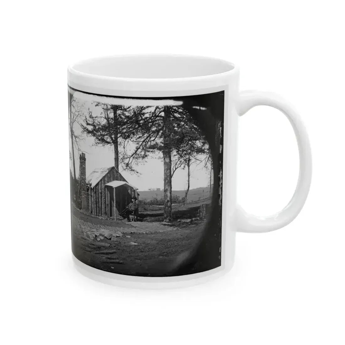 Brandy Station, Virginia. Specimen Of Officers Quarters. Army Of The Potomac (U.S. Civil War) White Coffee Mug - Go Mug Yourself