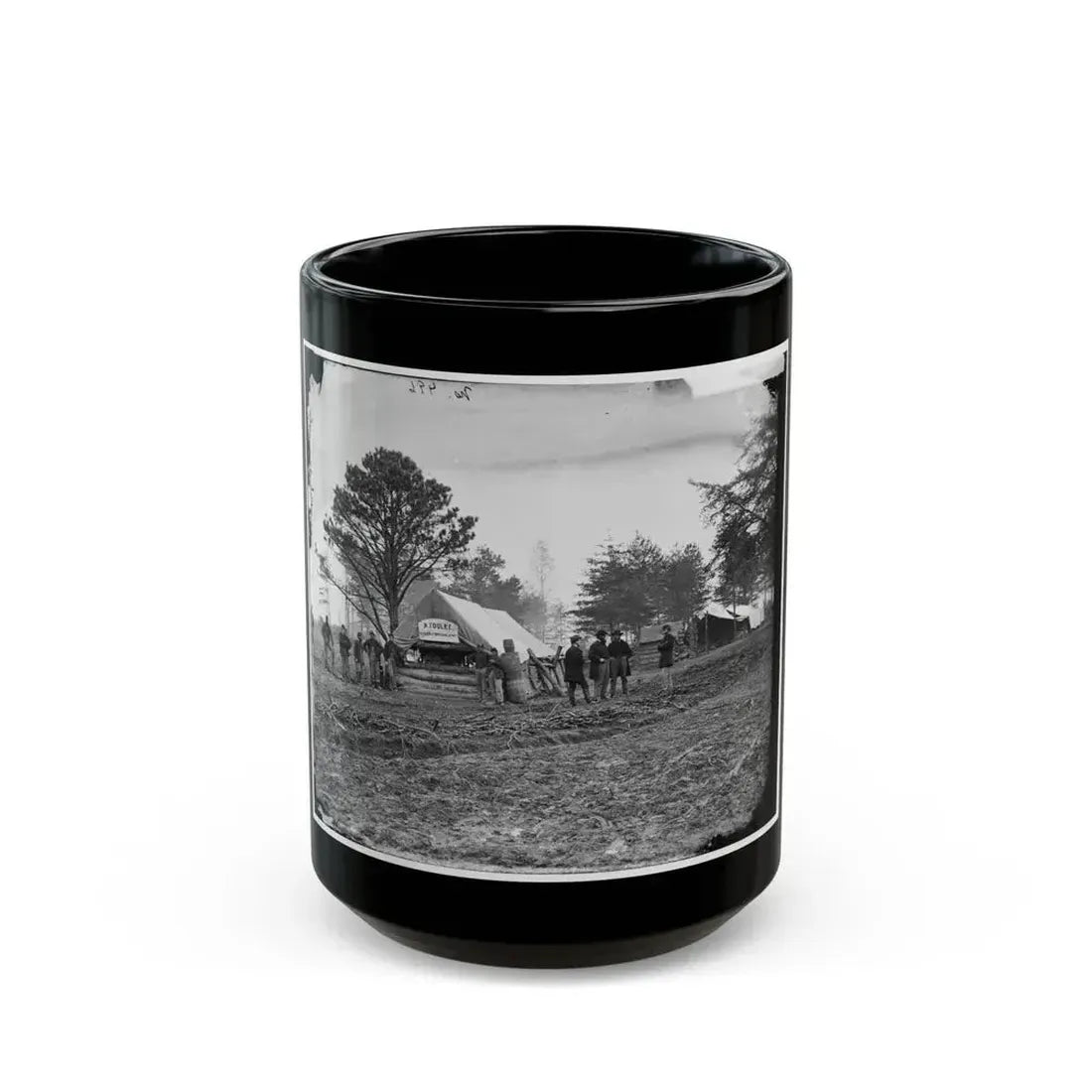 Brandy Station, Virginia. Tent Of A. Foulke, Sutler, 1st Brigade, Horse Artillery (U.S. Civil War) Black Coffee Mug 15oz - Go Mug Yourself