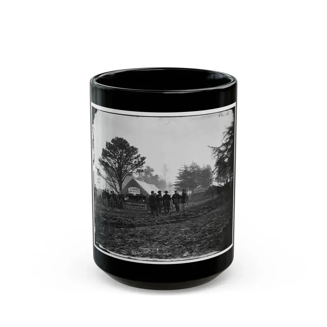 Brandy Station, Virginia. Tent Of A. Foulke, Sutler At Headquarters Of 1st Brigade, Horse Artillery (U.S. Civil War) Black Coffee Mug 15oz - Go Mug Yourself