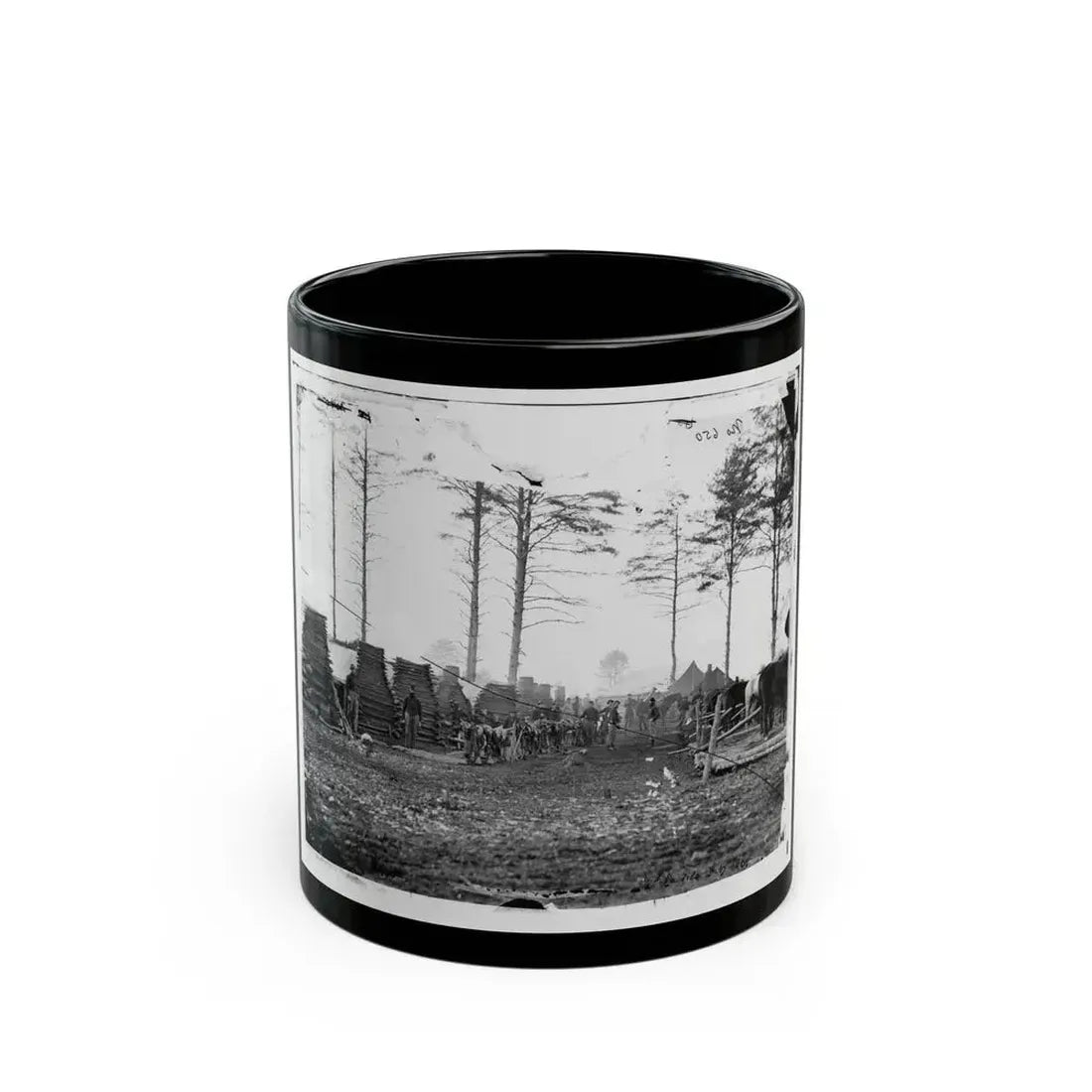 Brandy Station, Virginia (Vicinity). Camp Of The 18th Pennsylvania Cavalry (U.S. Civil War) Black Coffee Mug 11oz - Go Mug Yourself