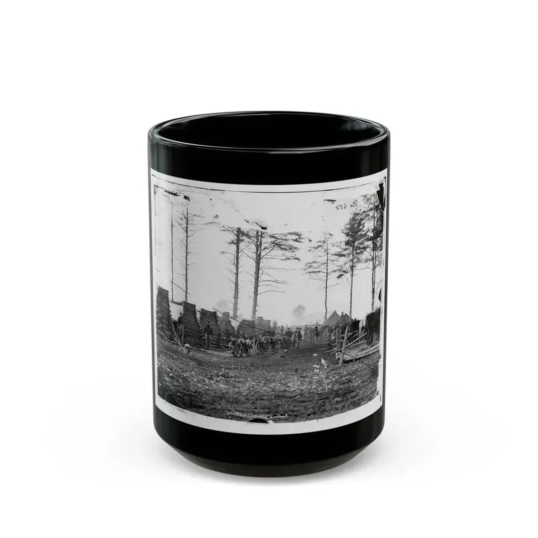 Brandy Station, Virginia (Vicinity). Camp Of The 18th Pennsylvania Cavalry (U.S. Civil War) Black Coffee Mug 15oz - Go Mug Yourself