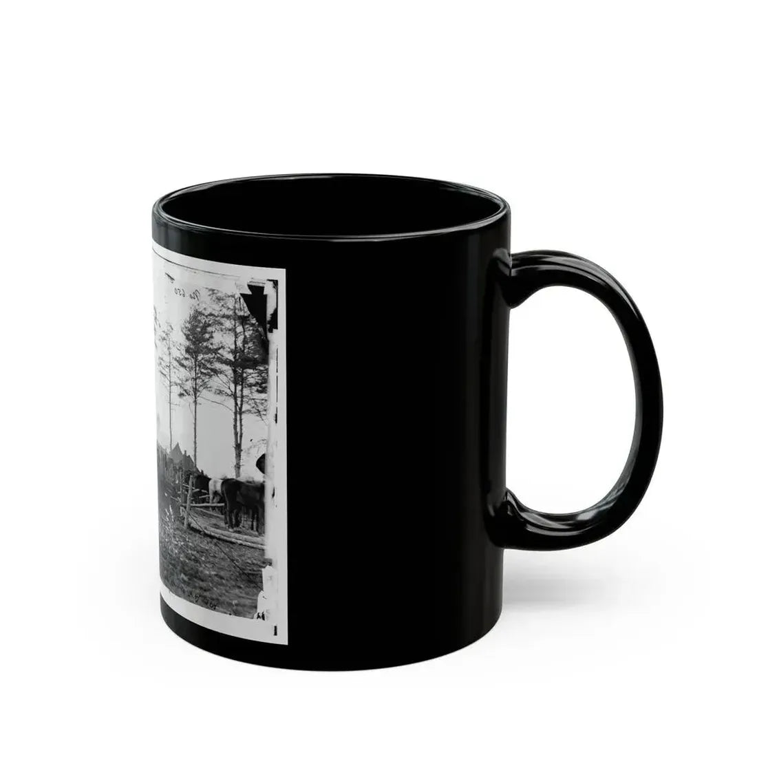 Brandy Station, Virginia (Vicinity). Camp Of The 18th Pennsylvania Cavalry (U.S. Civil War) Black Coffee Mug - Go Mug Yourself