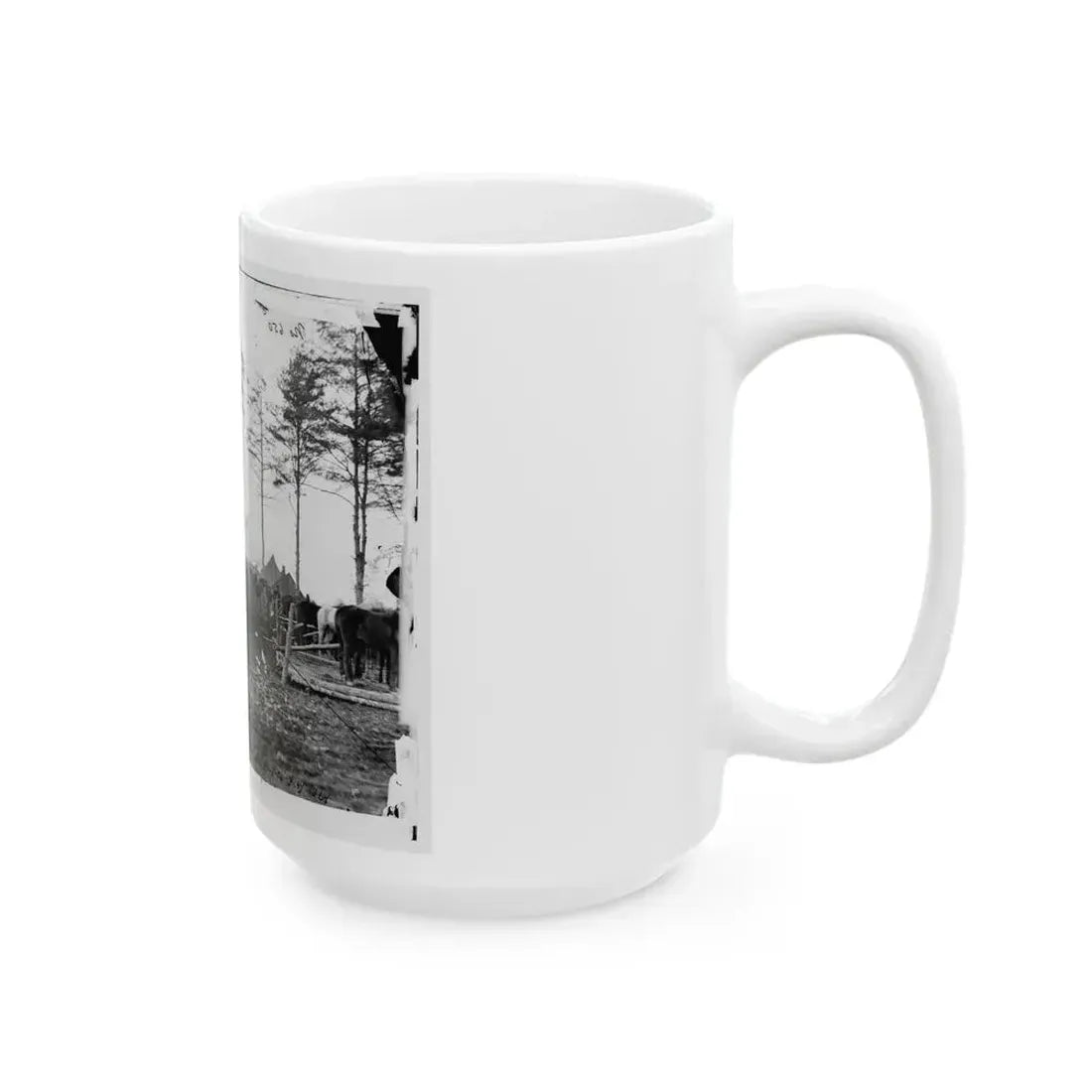 Brandy Station, Virginia (Vicinity). Camp Of The 18th Pennsylvania Cavalry (U.S. Civil War) White Coffee Mug - Go Mug Yourself