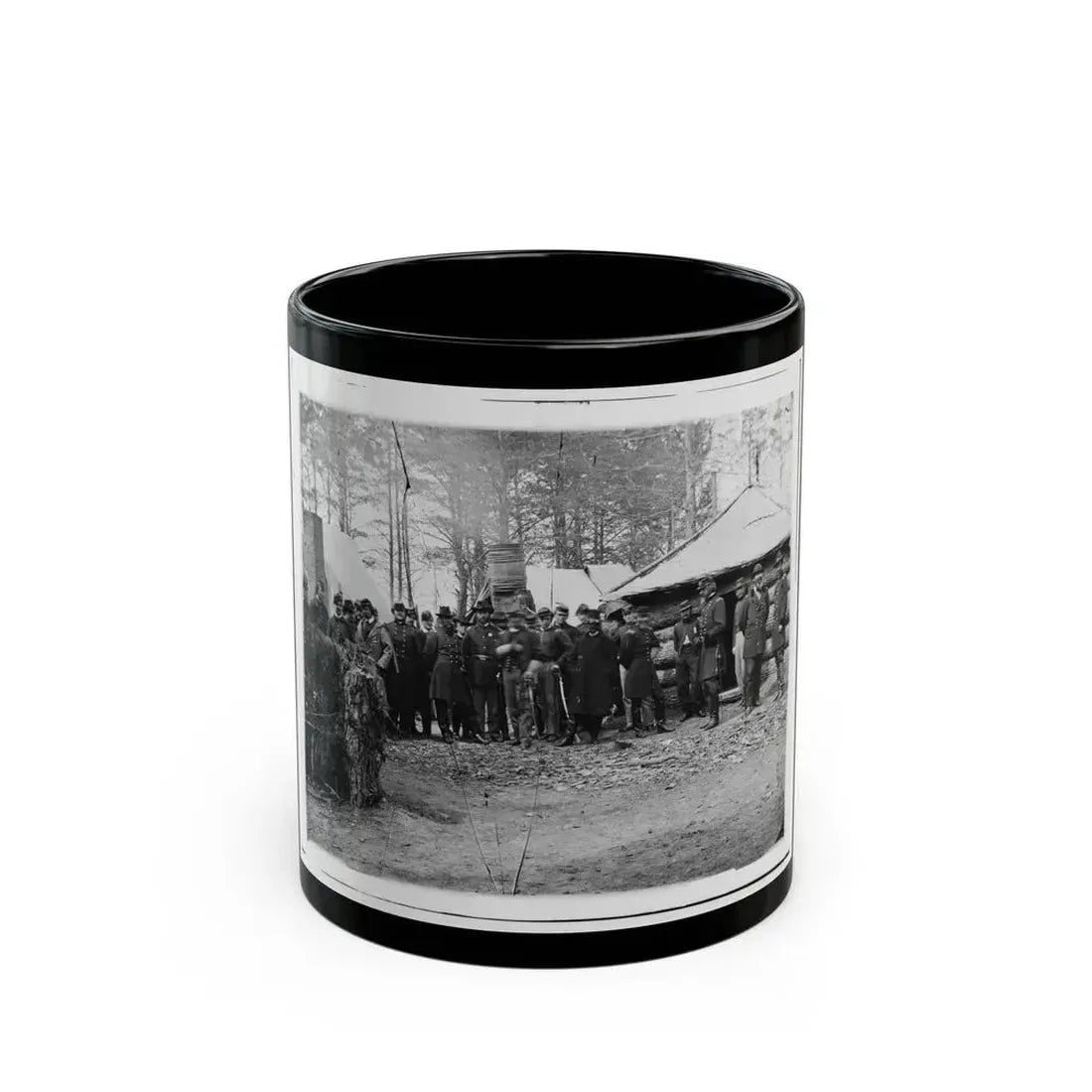 Brandy Station, Virginia (Vicinity). Gen. George G. Meade And Staff (U.S. Civil War) Black Coffee Mug 11oz - Go Mug Yourself