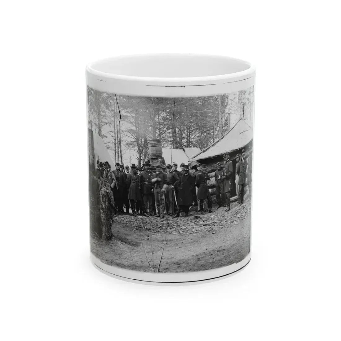 Brandy Station, Virginia (Vicinity). Gen. George G. Meade And Staff (U.S. Civil War) White Coffee Mug 11oz - Go Mug Yourself