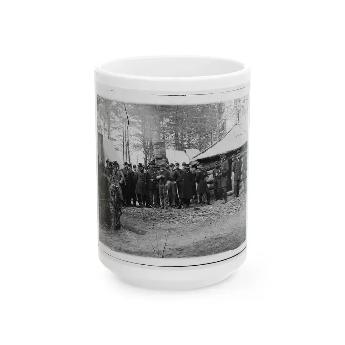 Brandy Station, Virginia (Vicinity). Gen. George G. Meade And Staff (U.S. Civil War) White Coffee Mug 15oz - Go Mug Yourself