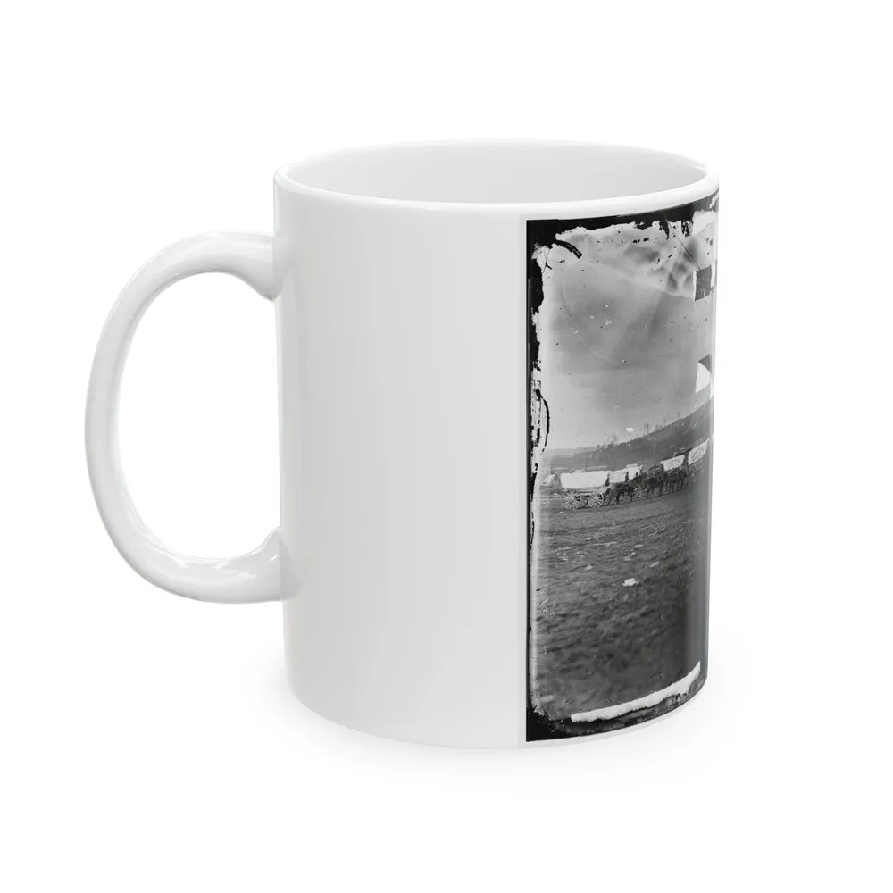 Brandy Station, Virginia (Vicinity). Ammunition Train Of 3d Division, Cavalry Corps (U.S. Civil War) White Coffee Mug-Go Mug Yourself