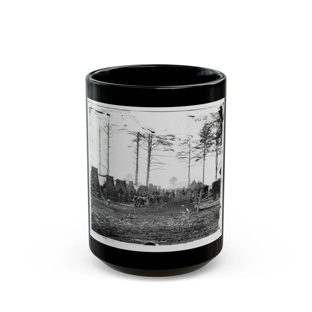 Brandy Station, Virginia (Vicinity). Camp Of The 18th Pennsylvania Cavalry (U.S. Civil War) Black Coffee Mug-15oz-Go Mug Yourself