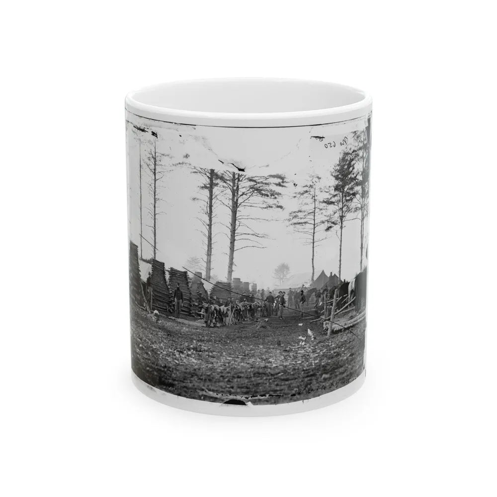 Brandy Station, Virginia (Vicinity). Camp Of The 18th Pennsylvania Cavalry (U.S. Civil War) White Coffee Mug-11oz-Go Mug Yourself