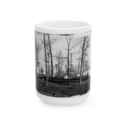 Brandy Station, Virginia (Vicinity). Field Hospital Of 3d Division, 2d Army Corps (U.S. Civil War) White Coffee Mug-15oz-Go Mug Yourself