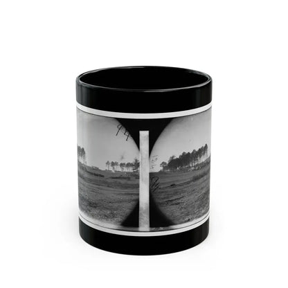 Brandy Station, Virginia. View Of Col. G.H. Sharpe's Quarters. Headquarters, Army Of The Potomac. Bull Ring In The Distance (U.S. Civil War) Black Coffee Mug 11oz - Go Mug Yourself