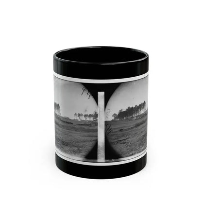 Brandy Station, Virginia. View Of Col. G.H. Sharpe's Quarters. Headquarters, Army Of The Potomac. Bull Ring In The Distance (U.S. Civil War) Black Coffee Mug 11oz - Go Mug Yourself