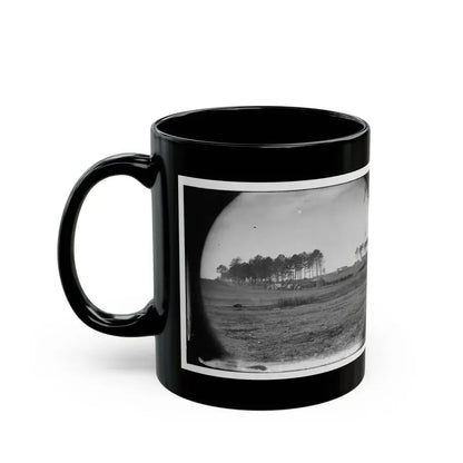 Brandy Station, Virginia. View Of Col. G.H. Sharpe's Quarters. Headquarters, Army Of The Potomac. Bull Ring In The Distance (U.S. Civil War) Black Coffee Mug - Go Mug Yourself