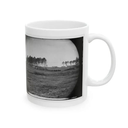 Brandy Station, Virginia. View Of Col. G.H. Sharpe's Quarters. Headquarters, Army Of The Potomac. Bull Ring In The Distance (U.S. Civil War) White Coffee Mug - Go Mug Yourself