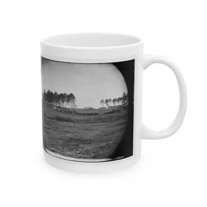 Brandy Station, Virginia. View Of Col. G.H. Sharpe's Quarters. Headquarters, Army Of The Potomac. Bull Ring In The Distance (U.S. Civil War) White Coffee Mug - Go Mug Yourself
